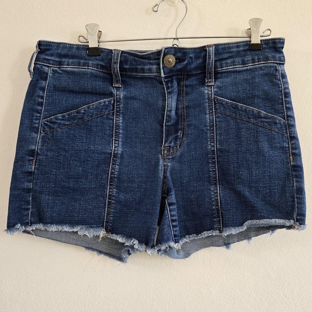 American Eagle Outfitters Super Stretch Midi Denim Shorts Size 12